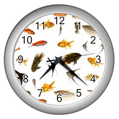 Goldfish Wall Clocks (silver)  by BangZart