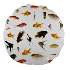 Goldfish Large 18  Premium Flano Round Cushions