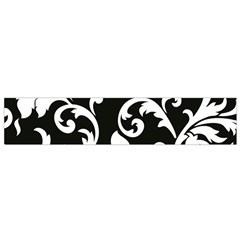 Vector Classicaltr Aditional Black And White Floral Patterns Flano Scarf (small)