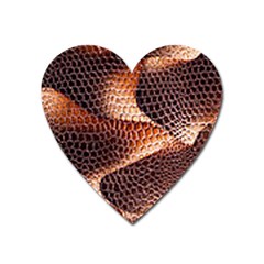 Snake Python Skin Pattern Heart Magnet by BangZart