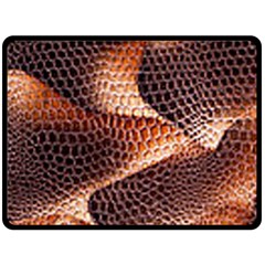 Snake Python Skin Pattern Fleece Blanket (large)  by BangZart