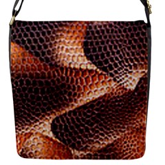 Snake Python Skin Pattern Flap Messenger Bag (s)