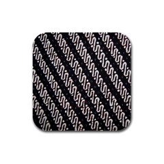 Batik Jarik Parang Rubber Square Coaster (4 Pack)  by BangZart