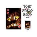 Cat Face Playing Cards 54 (Mini)  Front - Diamond6