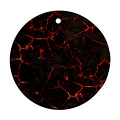 Volcanic Textures Round Ornament (two Sides) by BangZart