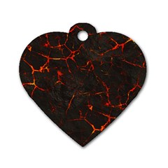 Volcanic Textures Dog Tag Heart (two Sides) by BangZart