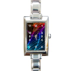 Cracked Out Broken Glass Rectangle Italian Charm Watch by BangZart