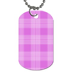 Seamless Tartan Pattern Dog Tag (one Side)