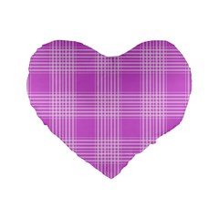 Seamless Tartan Pattern Standard 16  Premium Flano Heart Shape Cushions