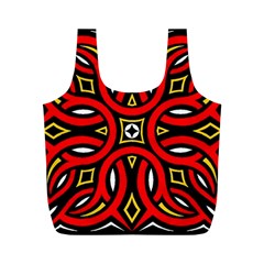 Traditional Art Pattern Full Print Recycle Bags (m) 