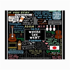 Book Quote Collage Small Glasses Cloth (2-side) by BangZart