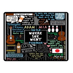 Book Quote Collage Double Sided Fleece Blanket (small) 