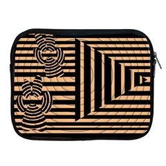 Wooden Pause Play Paws Abstract Oparton Line Roulette Spin Apple Ipad 2/3/4 Zipper Cases