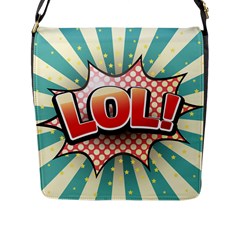 Lol Comic Speech Bubble  Vector Illustration Flap Messenger Bag (l) 