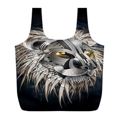 Lion Robot Full Print Recycle Bags (l) 