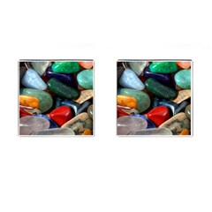 Stones Colors Pattern Pebbles Macro Rocks Cufflinks (square) by BangZart