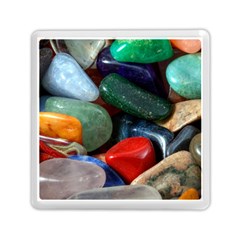 Stones Colors Pattern Pebbles Macro Rocks Memory Card Reader (square)  by BangZart