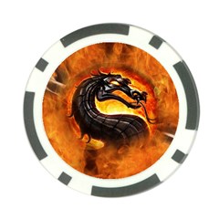 Dragon And Fire Poker Chip Card Guard (10 Pack)