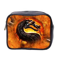 Dragon And Fire Mini Toiletries Bag 2-side by BangZart