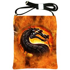 Dragon And Fire Shoulder Sling Bags by BangZart