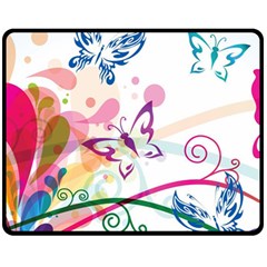 Butterfly Vector Art Fleece Blanket (medium)  by BangZart