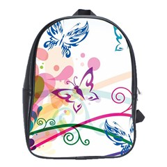 Butterfly Vector Art School Bags (xl) 