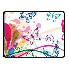 Butterfly Vector Art Double Sided Fleece Blanket (small) 