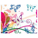 Butterfly Vector Art Double Sided Flano Blanket (Medium)  60 x50  Blanket Front