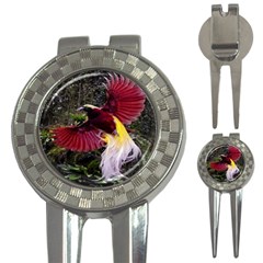 Cendrawasih Beautiful Bird Of Paradise 3-in-1 Golf Divots by BangZart