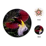 Cendrawasih Beautiful Bird Of Paradise Playing Cards (Round)  Front