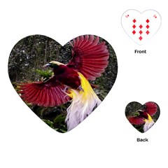 Cendrawasih Beautiful Bird Of Paradise Playing Cards (heart)  by BangZart