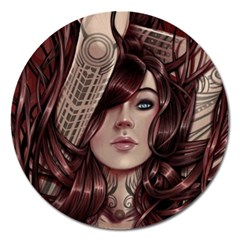 Beautiful Women Fantasy Art Magnet 5  (round) by BangZart