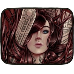 Beautiful Women Fantasy Art Fleece Blanket (mini) by BangZart