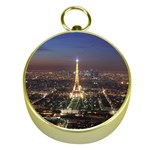 Paris At Night Gold Compasses Front