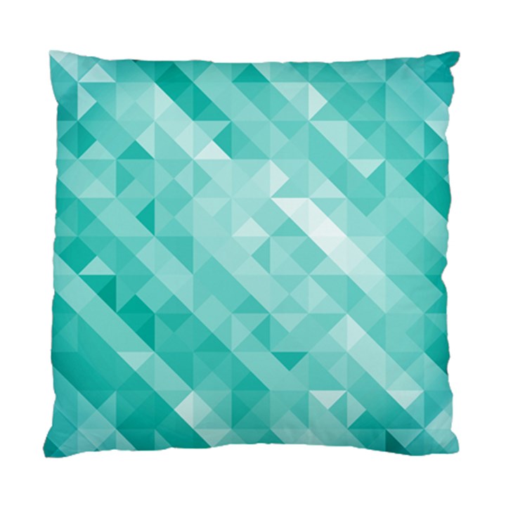 Bright blue turquoise polygonal background Standard Cushion Case (Two Sides)