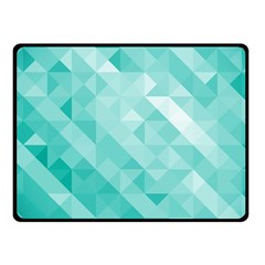 Bright Blue Turquoise Polygonal Background Fleece Blanket (small) by TastefulDesigns