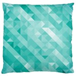 Bright blue turquoise polygonal background Large Cushion Case (One Side) Front