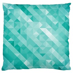 Bright Blue Turquoise Polygonal Background Standard Flano Cushion Case (one Side) by TastefulDesigns