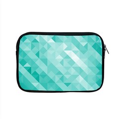 Bright Blue Turquoise Polygonal Background Apple Macbook Pro 15  Zipper Case by TastefulDesigns