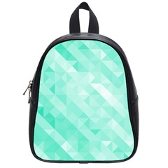 Bright Green Turquoise Geometric Background School Bags (small)  by TastefulDesigns