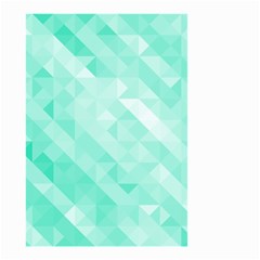 Bright Green Turquoise Geometric Background Small Garden Flag (two Sides) by TastefulDesigns