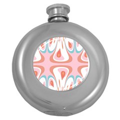 Algorithmic Abstract Shapes Round Hip Flask (5 Oz) by linceazul