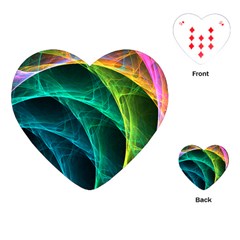 Aura Waves Playing Cards (heart)  by designsbyamerianna