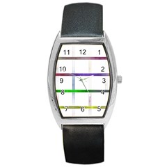 Blurred Lines Barrel Style Metal Watch by designsbyamerianna