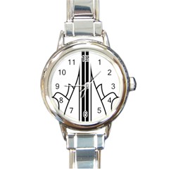 Logo Of Karaj Round Italian Charm Watch by abbeyz71