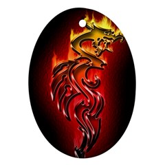 Dragon Fire Ornament (oval) by BangZart