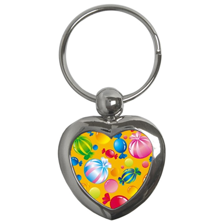 Sweets And Sugar Candies Vector  Key Chains (Heart) 