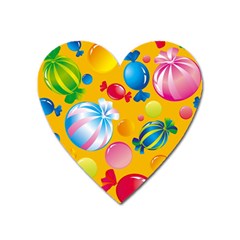 Sweets And Sugar Candies Vector  Heart Magnet by BangZart