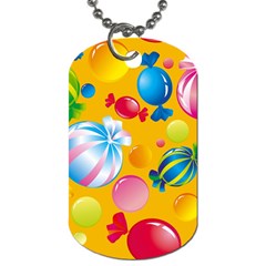 Sweets And Sugar Candies Vector  Dog Tag (one Side) by BangZart