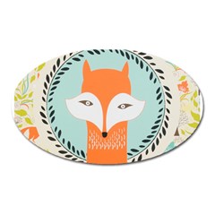 Foxy Fox Canvas Art Print Traditional Oval Magnet by BangZart